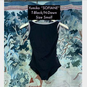 Yumiko SOFIANE Black Techni Boat Neck Leotard S